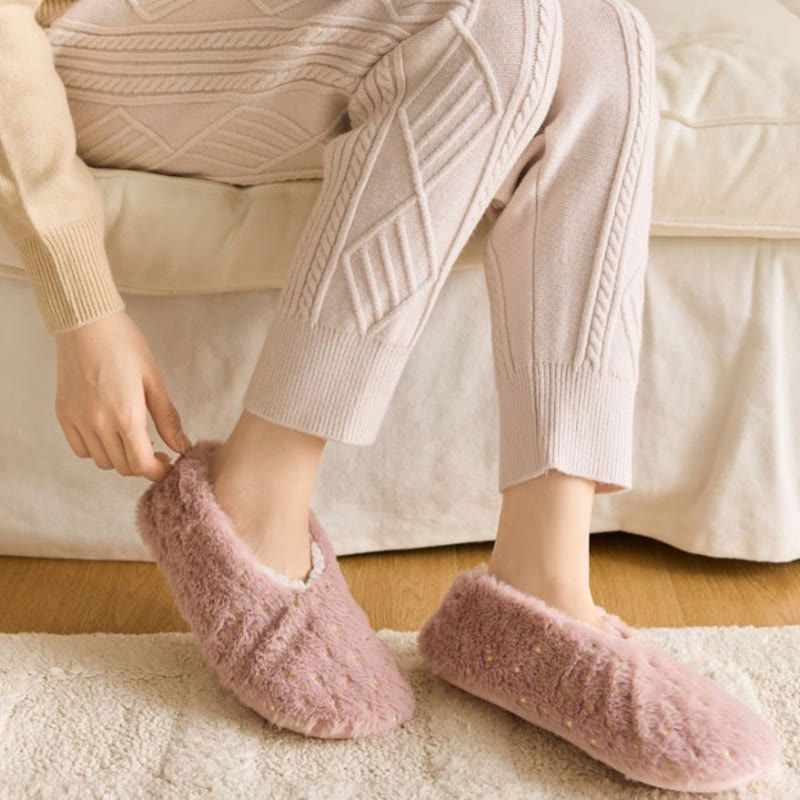 Plusock Plus Size Stamping Dots Slipper Socks - image 4