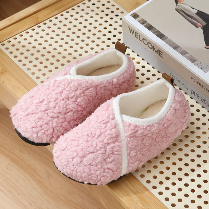 Plusock Plus Size Simple Stylish Slippers - Pink - EU44-45(US9-10) - image 16