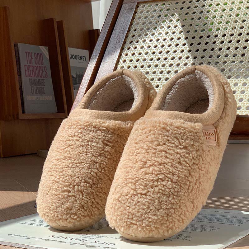Plusock Plus Size Soft Sole Winter Slippers - Camel - EU46-47(US11-12) - image 10