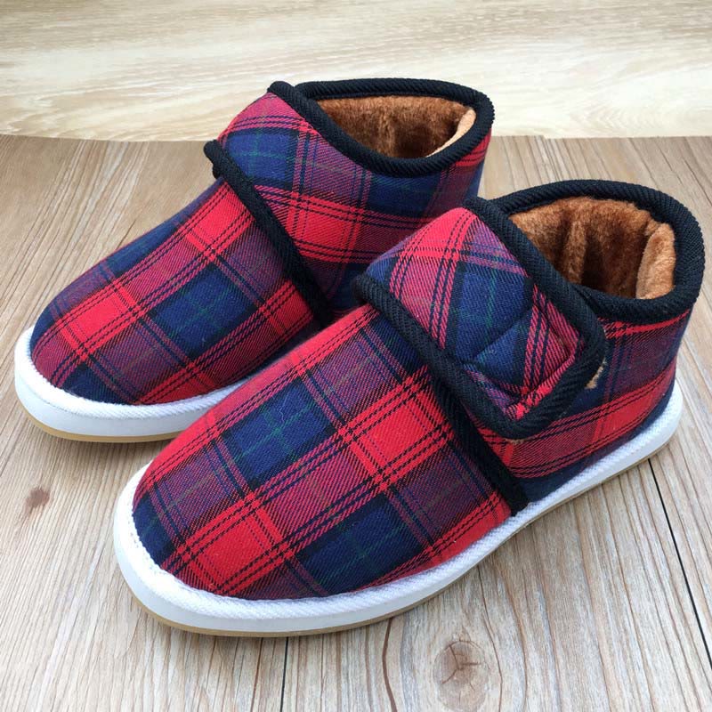 Plusock Plus Size Big Red Plaid Slippers - Red - EU42(US7.5) - image 0