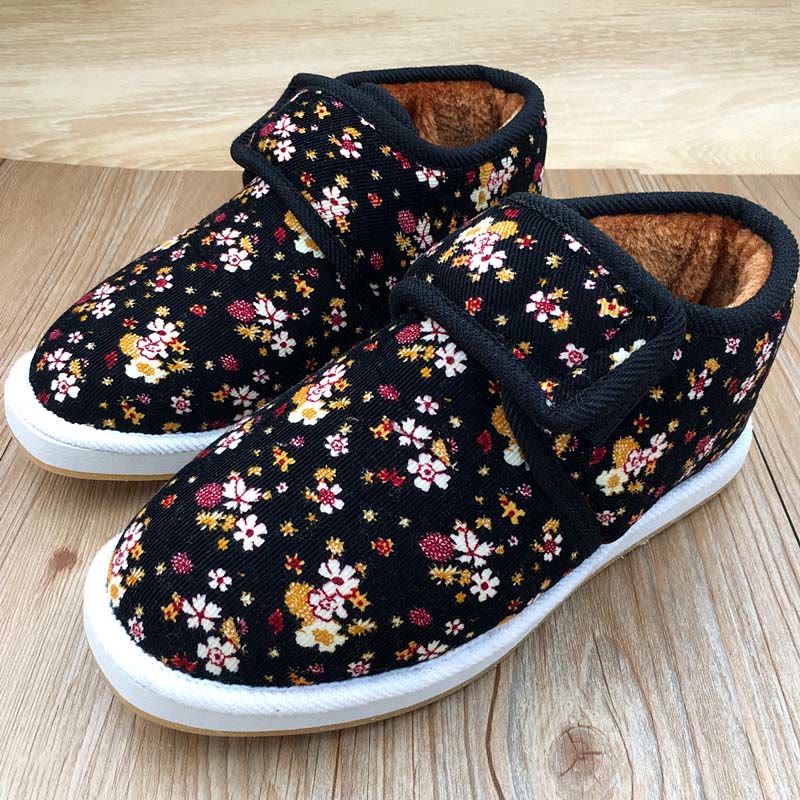 Plusock Plus Size Flower Plant Leopard Print Slippers - image 0