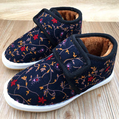 Plusock Plus Size Flower Plant Leopard Print Slippers - image 2