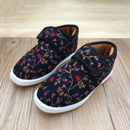 Plusock Plus Size Flower Plant Leopard Print Slippers - Dark Blue - EU42(US7.5) - image 7