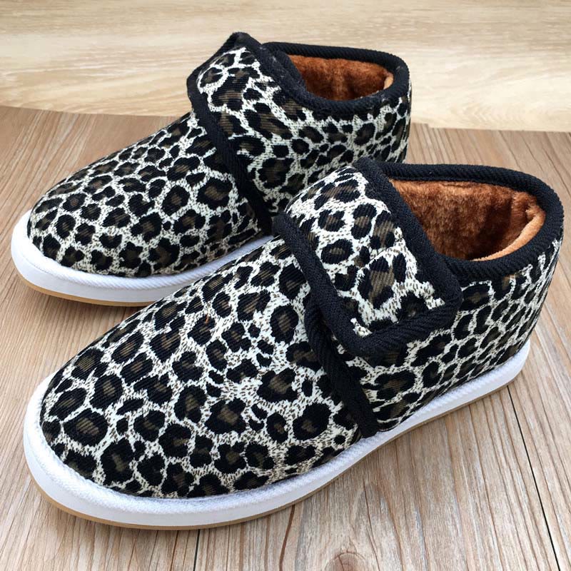 Plusock Plus Size Flower Plant Leopard Print Slippers - image 4