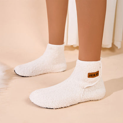 Plusock Plus Size Solid Color Velcro Slippers - image 0