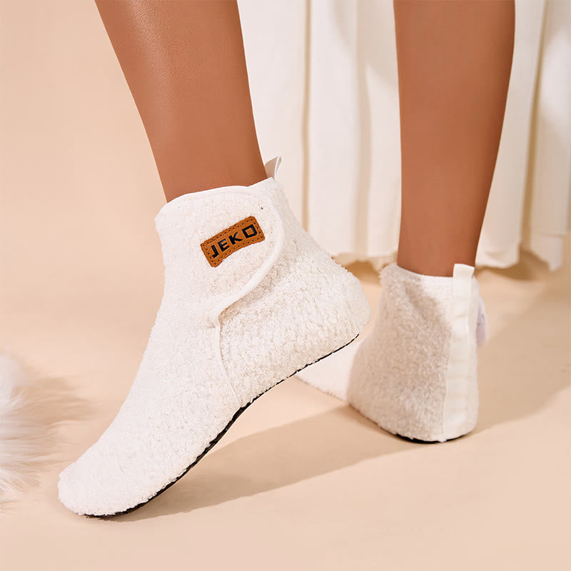 Plusock Plus Size Solid Color Velcro Slippers - image 1