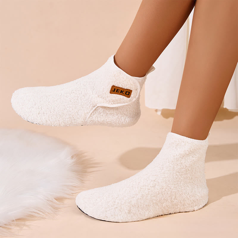 Plusock Plus Size Solid Color Velcro Slippers - image 2