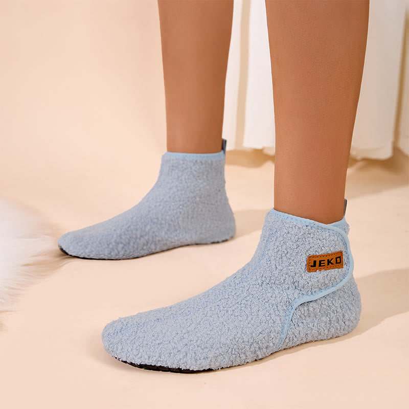 Plusock Plus Size Solid Color Velcro Slippers - image 3