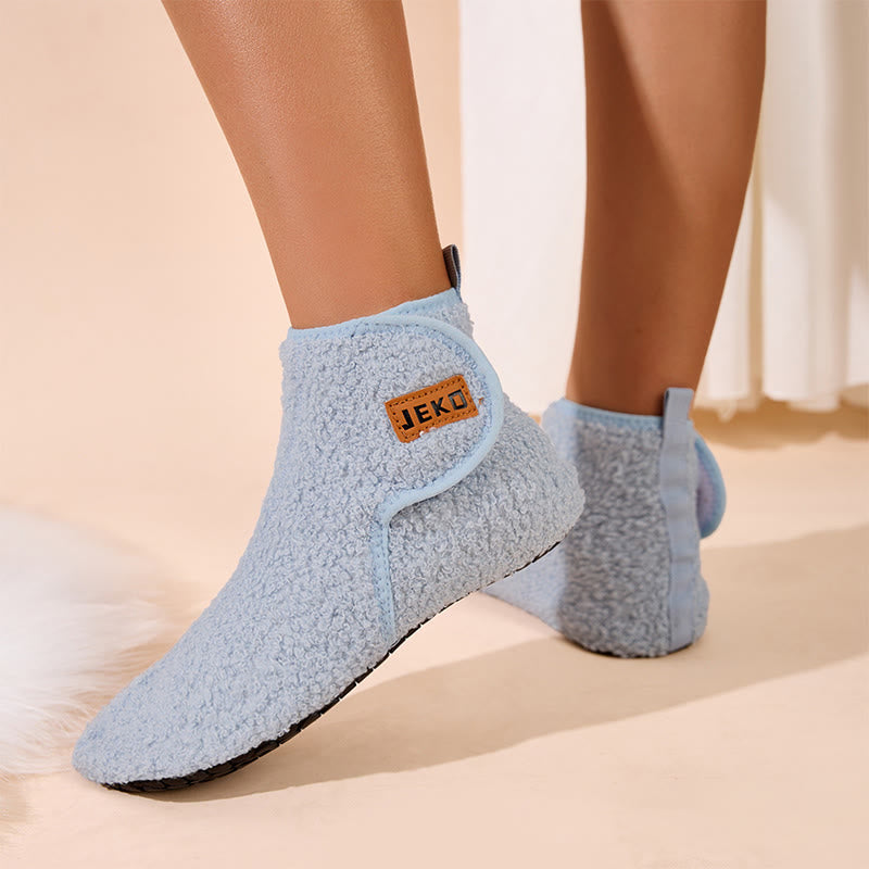 Plusock Plus Size Solid Color Velcro Slippers - image 4