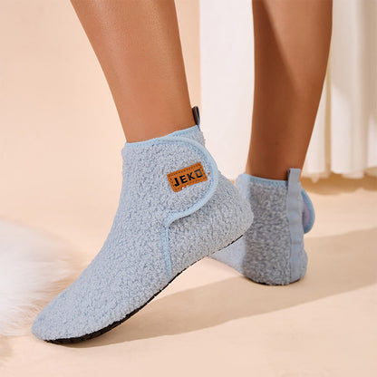 Plusock Plus Size Solid Color Velcro Slippers - image 4