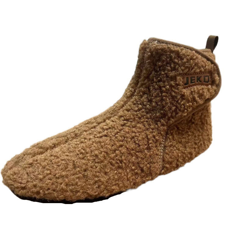 Plusock Plus Size Solid Color Velcro Slippers - Brown - EU42-43(US8.5-9) - image 17