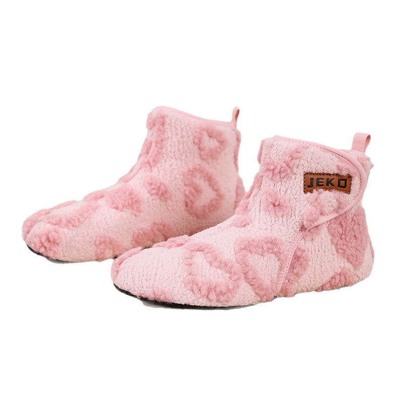 Plusock Plus Size Cute Cow Print Slippers - Pink - EU42-43(US8.5-9) - image 6