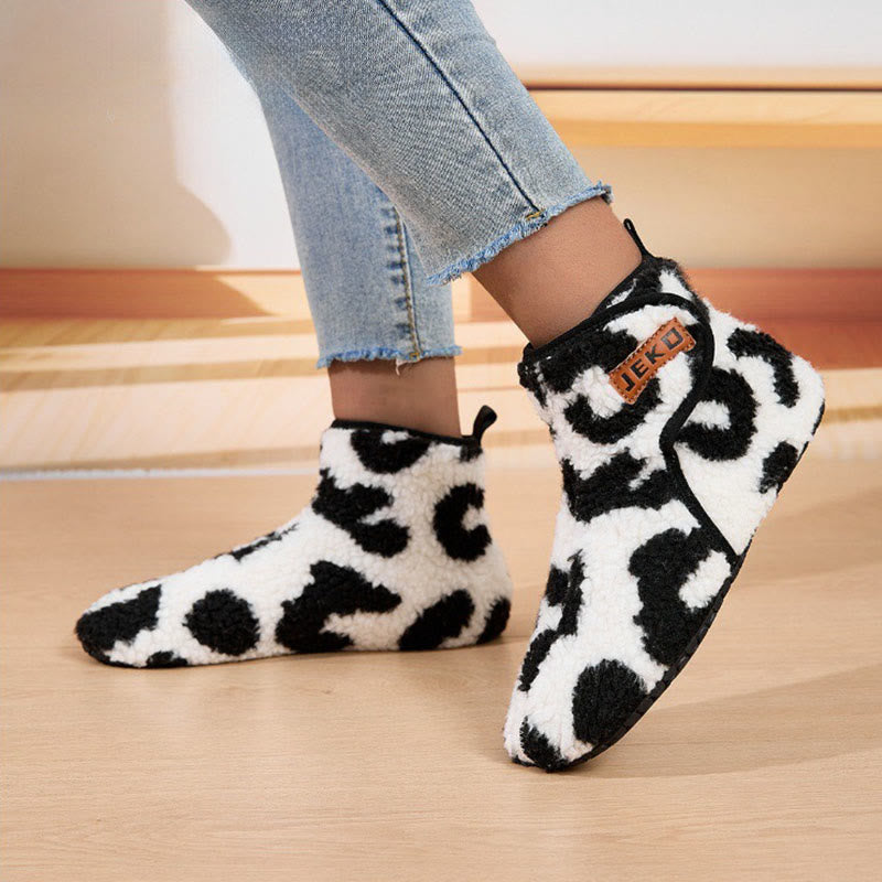 Plusock Plus Size Cute Cow Print Slippers - image 3