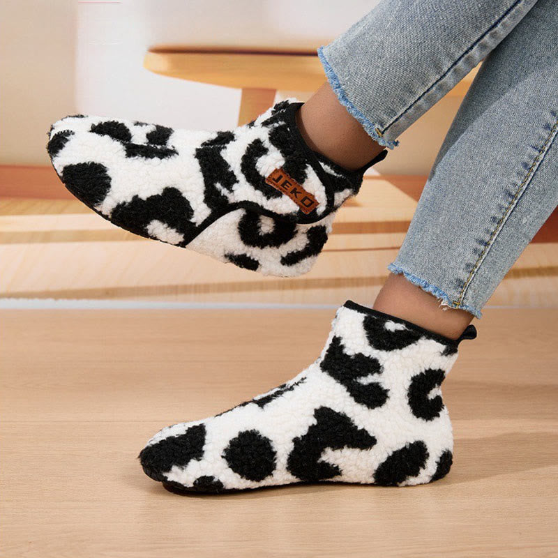 Plusock Plus Size Cute Cow Print Slippers - image 2