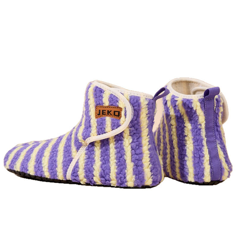 Plusock Plus Size Stripe Slippers - Purple - EU42-43(US8.5-9) - image 9