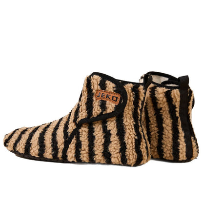 Plusock Plus Size Stripe Slippers - Brown - EU42-43(US8.5-9) - image 10