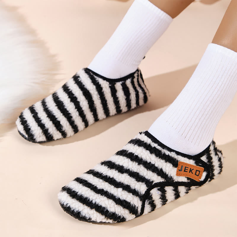 Plusock Plus Size Velcro Stripe Slippers - image 2