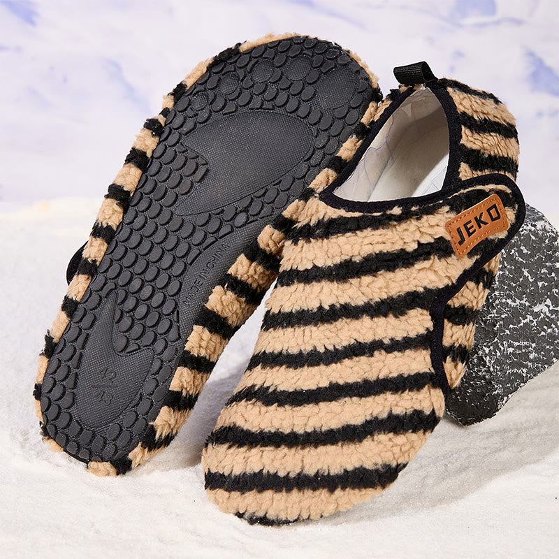 Plusock Plus Size Velcro Stripe Slippers - image 10