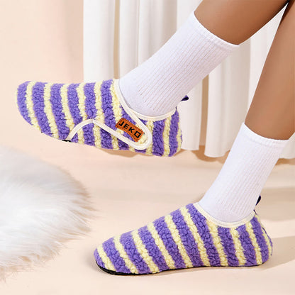 Plusock Plus Size Velcro Stripe Slippers - image 4