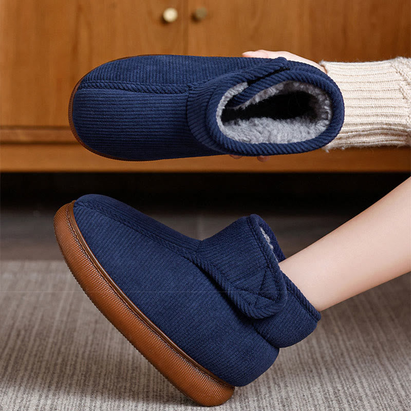 Plusock Plus Size Fleece Lined Velcro Slippers - image 1