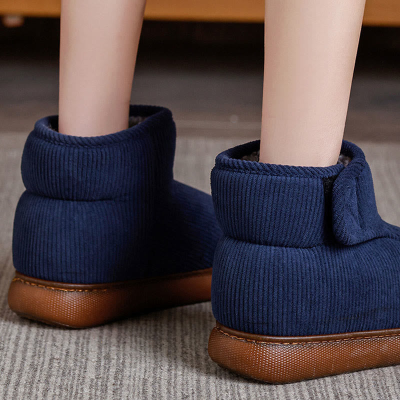 Plusock Plus Size Fleece Lined Velcro Slippers - image 4