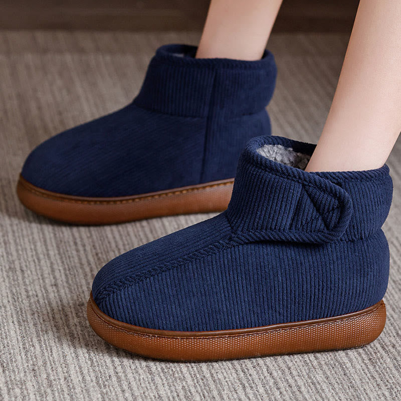 Plusock Plus Size Fleece Lined Velcro Slippers - image 0