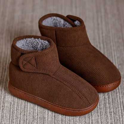 Plusock Plus Size Fleece Lined Velcro Slippers - Coffee - EU47-48(US11-12) - image 7