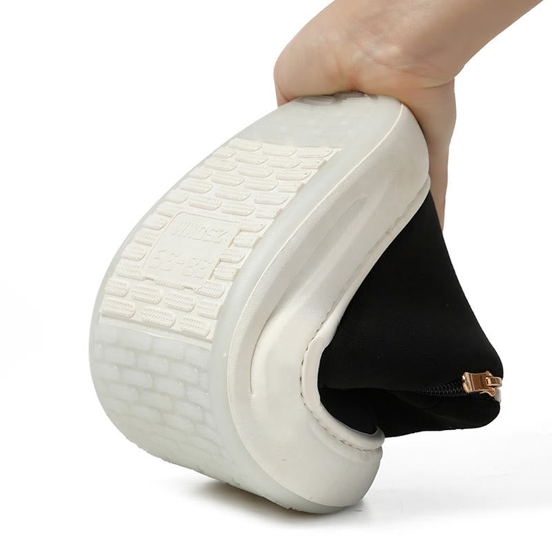 Plusock Plus Size Wide Zippper Slippers - image 4