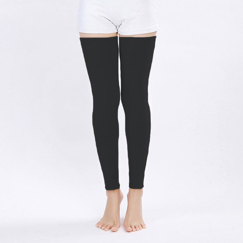 Plusock Plus Size Solid Color Long Thigh Sleeves - image 6