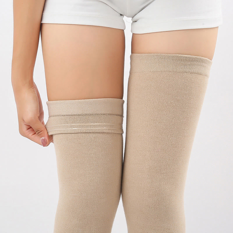 Plusock Plus Size Solid Color Long Thigh Sleeves - image 13