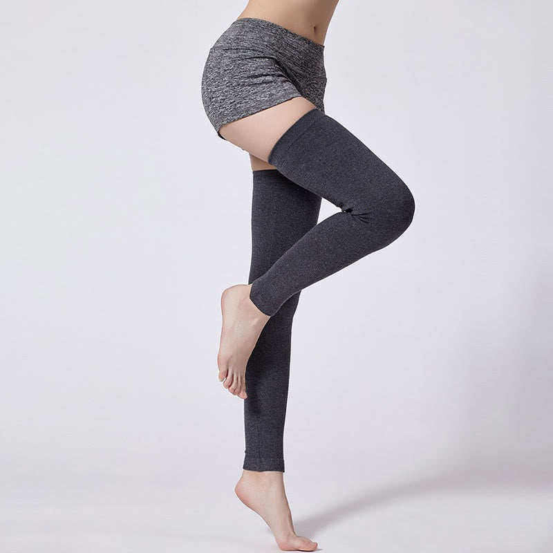 Plusock Plus Size Solid Color Long Thigh Sleeves - image 4