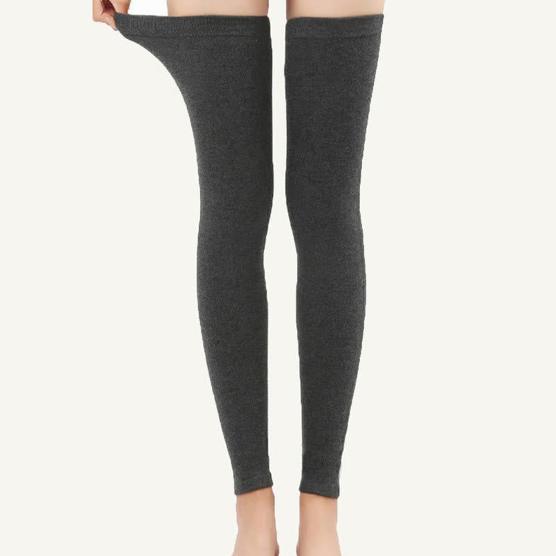 Plusock Plus Size Solid Color Long Thigh Sleeves - image 0