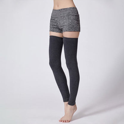 Plusock Solid Color Long Thigh Sleeves - Dark Grey - XL - image 3