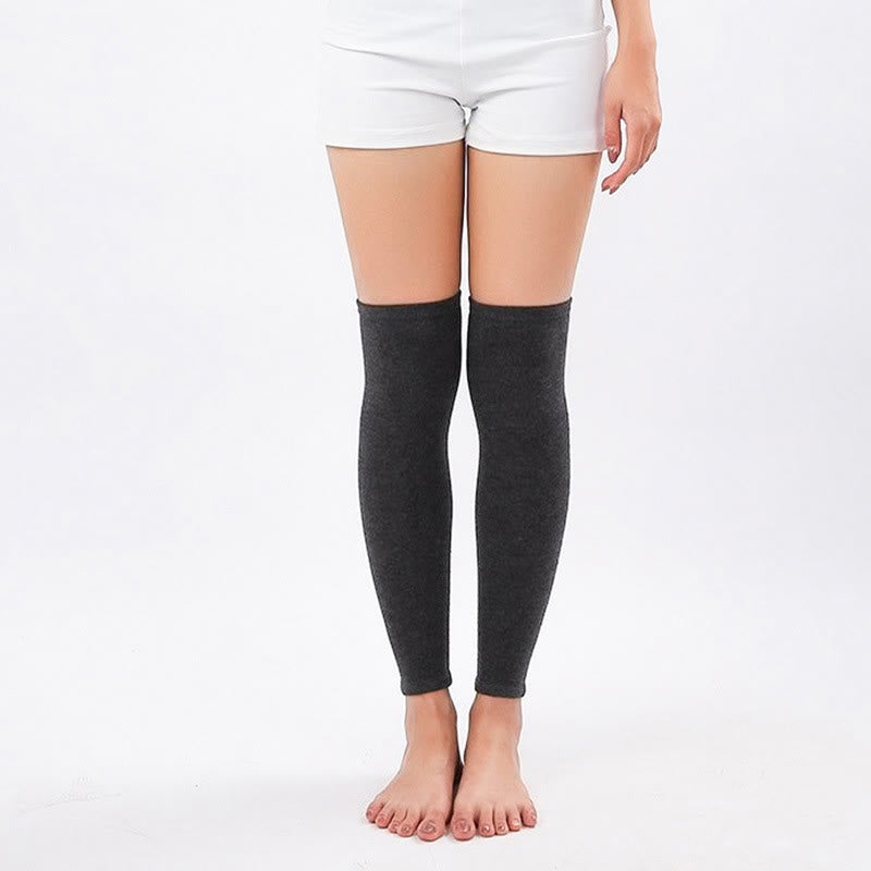 Plusock Plus Size Solid Color Knee Sleeves - Dark Grey - XL - image 1