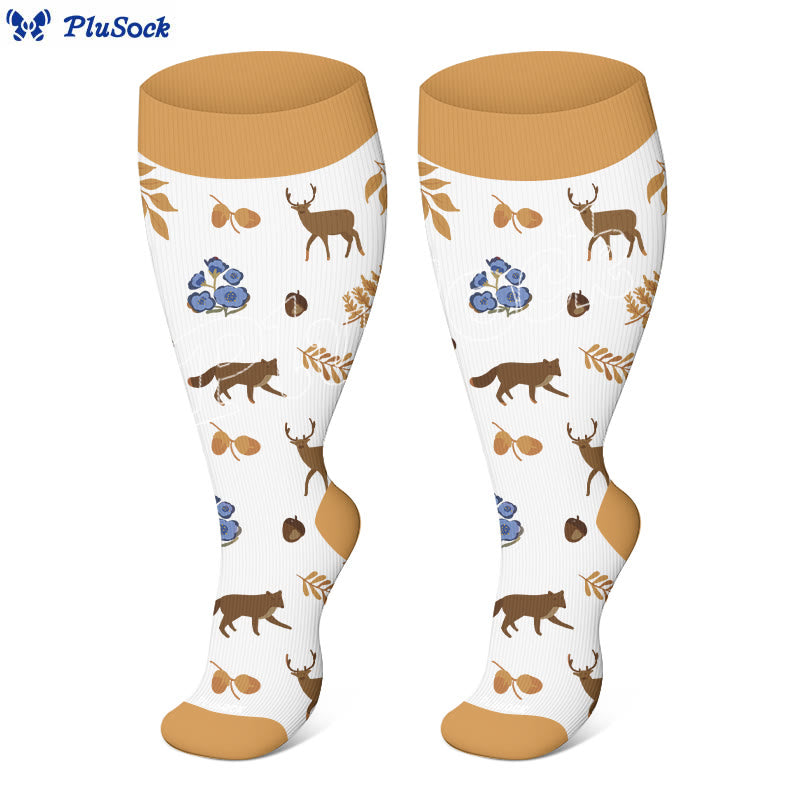 Plusock Plus Size Polar Bear Deer Compression Socks(3 Pairs) - image 4