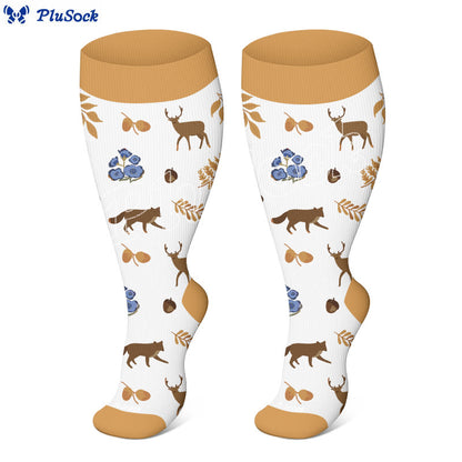 Plusock Plus Size Polar Bear Deer Compression Socks(3 Pairs) - image 4