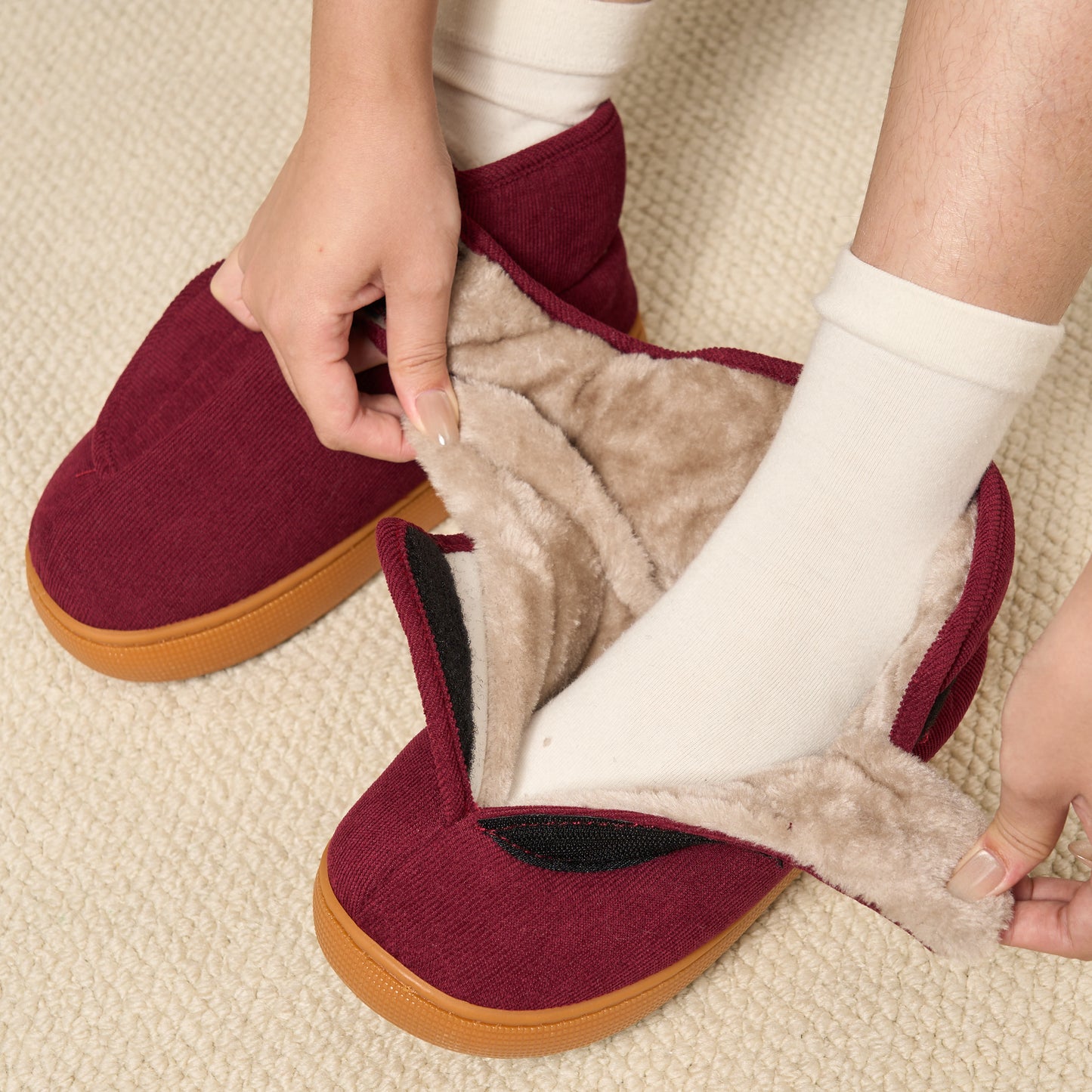 Plusock Plus Size Warm Ankle Slippers - image 1