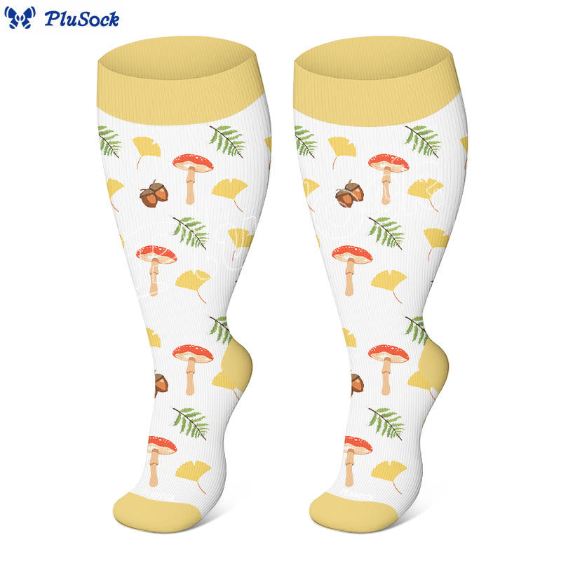 Plusock Plus Size Mushroom Compression Socks(3 Pairs) - image 3
