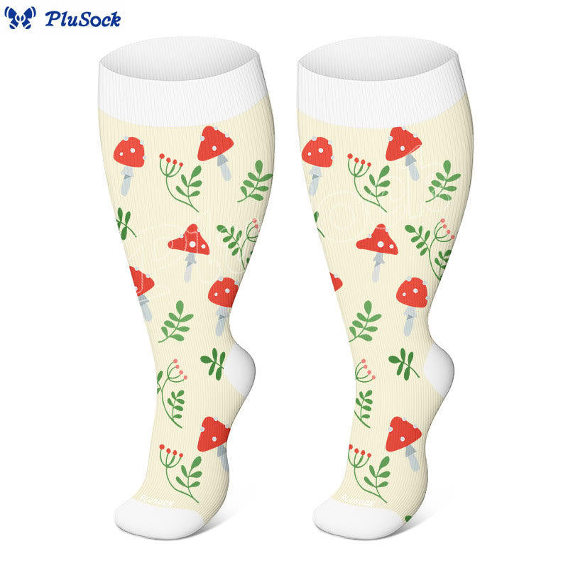 Plusock Plus Size Mushroom Compression Socks(3 Pairs) - image 4