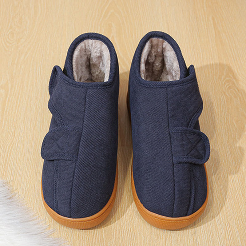 Plusock Plus Size Velcro Loose Slippers - Blue - EU47-48(US12-12.5) - image 13