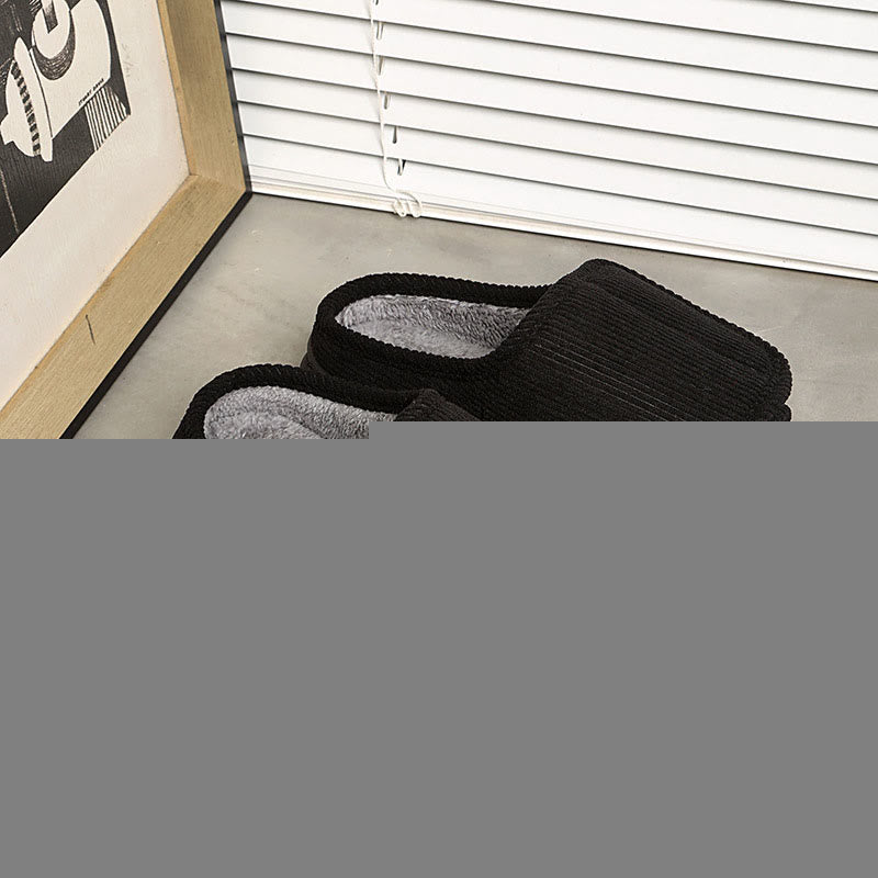 Plusock Plus Size Durable Sole Slippers - Black - EU48-49(US12.5-13) - image 14