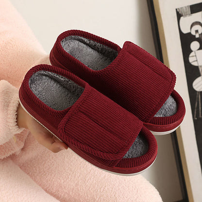 Plusock Plus Size Durable Sole Slippers - Red - EU48-49(US12.5-13) - image 17