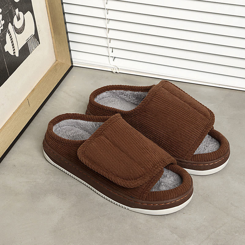Plusock Plus Size Durable Sole Slippers - Coffee - EU48-49(US12.5-13) - image 16