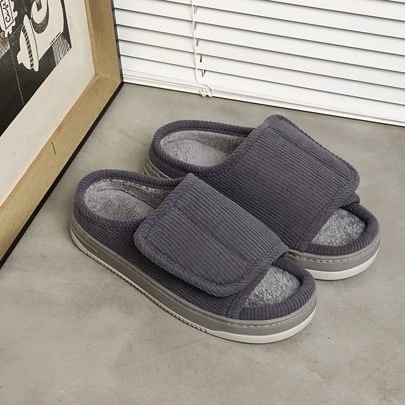 Plusock Plus Size Durable Sole Slippers - Grey - EU48-49(US12.5-13) - image 15