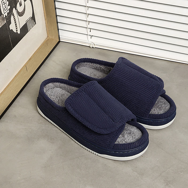 Plusock Plus Size Durable Sole Slippers - Blue - EU48-49(US12.5-13) - image 18