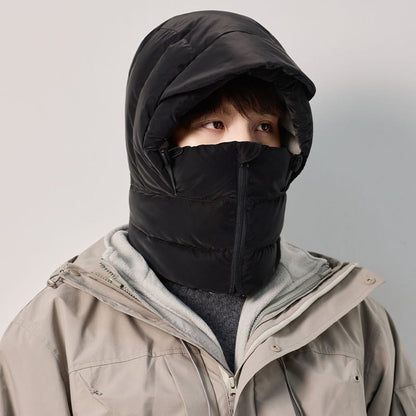 Plusock Winter Fleece Lined Hooded Scarf - Black - One Size - image 3