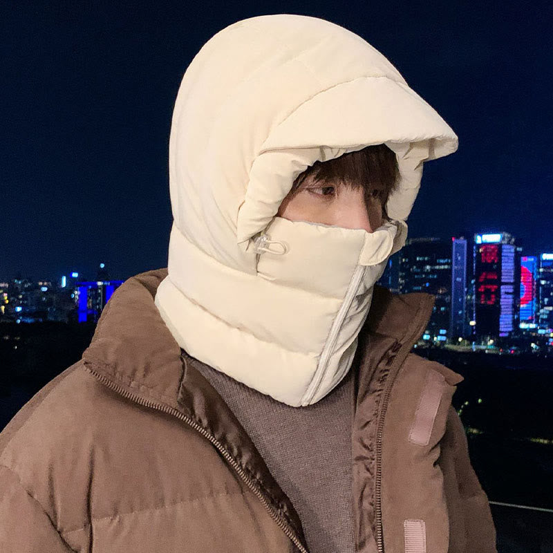 Plusock Winter Fleece Lined Hooded Scarf - White - One Size - image 5