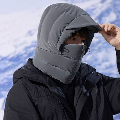 Plusock Winter Fleece Lined Hooded Scarf - Dark Grey - One Size - image 6