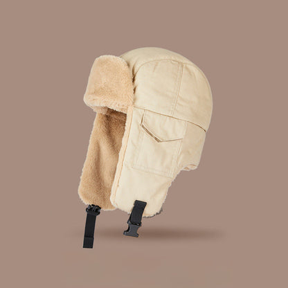 Plusock Warm Ear Protecting Hat - Khaki - One Size - image 1