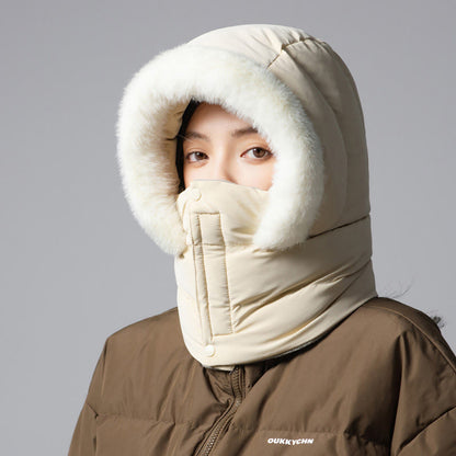 Plusock Solid Color Hooded Scarf - White - One Size - image 1